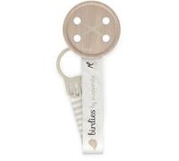 Suavinex, Attache Sucette en Tissu pour Bébé, Ruban à Double Face, Accroche Tétine, Chaîne Clip avec Pince. Pour Bébés +0 Mois, Convient aux Nouveau-Nés, Birdies, Beige