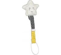 Attache-tétine en velours étoile - babyfan blanc TU