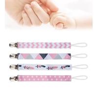 attache-sucette bébé 4pcs bébé attache-sucette chane coton sangle sucette porte-tétine pour puericulture coffret - Vvikizy