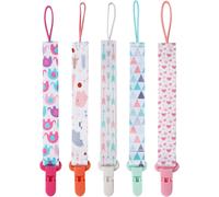 Attache Sucette Bébé,5 Pcs Attache Tetine Tissu Pacifier Clip Chain Sucette Chaîne En Tissu Jouet De Dentition Pour Bébé Pour Bébé Garçon Et Fille