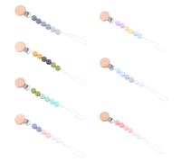 Attache-Sucette Bébé Perles De Silicone Colorées Anneau De Dentition Pour Bébé Bricolage Chaîne De Support Factice P31b