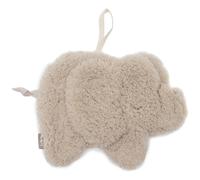 Jollein Doudou Bébé - Éléphant - Elephant Tales - Sand - Peluche & Attache-Sucette - Ultra Doux - Doudou Bébé - Cadeau de Naissance - 19x14 cm