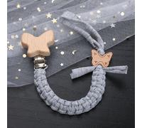 Attache-Sucette En Bois De Hêtre Pour Bébé,Ulen Coton,Crochet,Jouets À Mâcher Faits À La Main,Cadeau,1 Pièce - Type 6