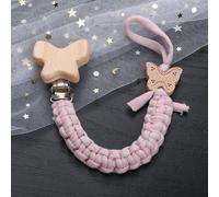 Attache-Sucette En Bois De Hêtre Pour Bébé,Ulen Coton,Crochet,Jouets À Mâcher Faits À La Main,Cadeau,1 Pièce - Type 8