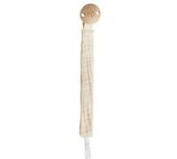 Attache-Sucette En Gaze De Coton Lait - Ecru Ecru