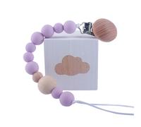 Attache-Sucette En Perles De Bois Et Silicone Pour Bébé,Porte-Tétine Pour Nourrissons,Tewindsor #A