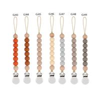 Attache-Sucette En Silicone Pour Bébé, Chaîne De Sucette Pour Garçons Et Filles, Jouets De Dentition, Perles, Porte-Sucette, Pour Fête Prénatale