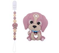 Attache-Sucette En Silicone Pour Bébé,Perles En Forme De Chien,Cadeau Pour - Type Leash And Teether 1