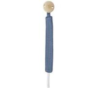 Attache sucette gaze pierre bleue Beige