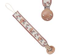 Attache-Sucêtte - Hêtre, Lanière de Sucêtte, Charme de dentition pour bébé | Ceinture de Sџcêtte brodée pour 0-3 ans, maintient la Sџcêtte, le jouet, l’anneau de dentition, la poussette en sécurité