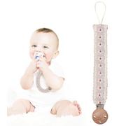 Attache-Sucêtte - Hêtre, Lanière de Sucêtte, Charme de dentition pour bébé | Ceinture de Sџcêtte brodée pour 0-3 ans, maintient la Sџcêtte, le jouet, l’anneau de dentition, la poussette en sécurité