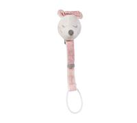 Attache-tétine en velours souris - lilibelle rose TU