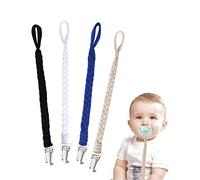 Attache Sucette pour Bebe Lot de 4 Pièces Attache Tétine en Coton pour Les Filles Teething Bébés Garçons CadeauTeether Jouets Drool Bib #2