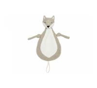 Jollein Doudou à tétine 031-594-67077 motif de renard blanc/olive 29 x 20 cm
