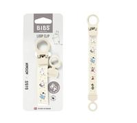 Attache-sucette Ruban BIBS x Moomins - Élégante et sécurisée, utilisation à une main, compatible avec tous les BIBS et la plupart des marques, lavable en machine, 0+ ans. - Ivory