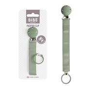 Attache-sucette ruban de BIBS - Fixez la sucette de bébé avec la sangle polyester robuste et la boucle métallique sans nickel. Compatible avec toutes les sucettes BIBS. - Sage