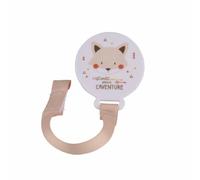 Attache Sucette Universelle "Renard" Blanc & Beige