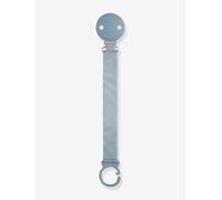 Suavinex Attache-tétine Wonderland en Tisu – Chaîne avec clip et plaque silicone – Bleu