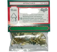 Attache tableau - VYNEX - Triangle laiton 16mm - Lot de 8
