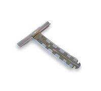 Attache Tablier en T Souple - Gaine PVC - Protection Anti-rayure - 130 mm - Gris