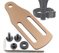 Attache tactique pivotante pour sangle de jambe en aluminium, support de sangle de cuisse pour système Safari Land QLS (adaptateur pivotant droit-bronze)