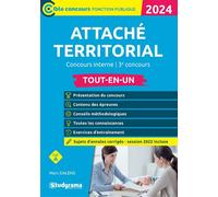 Attaché territorial - Concours interne et 3e concours Tout-en-un - Marc Dalens - Studyrama Eds - broché - Scolaire / Universitaire