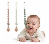 Attache Tétine 3 Pcs Silicone Bébé,attache tetine personnalisé | Design à fermeture cachée, difficile à ouvrir pour bébé, installation en 3 s sans outil, se colle en un geste