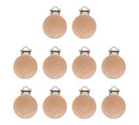 Attache Tetine Bois, Attache Sucette Bois, Clip Attache Tetine Bois, Attache Sucette En Bois, Attache Tétine En Bois, Kit Attache Tetine Bois, 10 Pcs