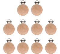 Attache Tetine Bois,Attache Sucette Bois,Clip Attache Tetine Bois,Attache Sucette En Bois,Attache Tétine En Bois,Kit Attache Tetine Bois,10 Pcs
