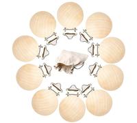 Attache TéTine Bois Naturel, Pince Attache Tetine, Clip Attache Sucette, 10 Pièces Sucette Clip BéBé, Bretelles De Sucette, Sacs en Coton avec Cordon de Serrage, pour Garçons Filles Bébé, Butyeak