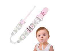 Attache-tétine - Cordon en coton doux, accessoire sûr pour bébé, laisse légère et portable, tissu doux, construction durable et sécurisée | Ajustement réglable pour jouet de dentition, siège auto,