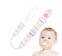 Attache-tétine - Cordon en coton doux, accessoire sûr pour bébé, laisse légère et portable, tissu doux, construction durable et sécurisée | Ajustement réglable pour jouet de dentition, siège auto,