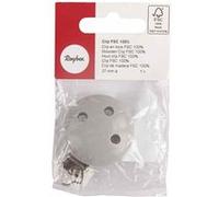 Attache tétine en bois 37 mm gris clair Gris G