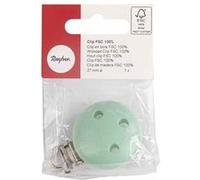 Attache tétine en bois 37 mm vert menthe Vert