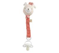 Attache -tétine en coton bio et bouclette - PETIT COEUR