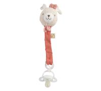 Attache -tétine en coton bio et bouclette - petit soleil rose TU