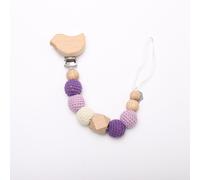 Attache-Tétine En Crochet En Forme De Lapin Pour Bébé,Sucettes De Dessin Pour,Support Pour Bébé,Accessoire Pour,Cadeaux Pour Bébé - Type Purple