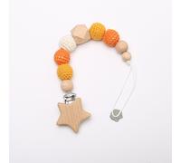 Attache-Tétine En Crochet En Forme De Lapin Pour Bébé,Sucettes De Dessin Pour,Support Pour Bébé,Accessoire Pour,Cadeaux Pour Bébé - Type Orange