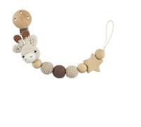 Attache-Tétine En Crochet Fait À La Main Pour Bébé,Clip De Sucette Tricoté Avec Des Animaux De Dessin,Ours,Renard,Perles Chaîne De Sucette Anti-Chute Pour,Porte-Tétine Cl #A