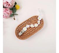 Attache-Tétine En Crochet Simple Pour Bébé,Sucettes En Coton,Dentition Pour Enfants,Fait À La Main,Dents À Mâcher,Clips Uniformes #F