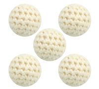 Attache-Tétine En Laine Crocheté À La Main,5 Pièces/Paquet,Perles En Laine,Dessin Animal,Diy,Attache-Sucette Chaîne,Accessoires Bébé,Jouets De Décoration De Sucette - Type 062-16mm Round Bead