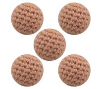 Attache-Tétine En Laine Crocheté À La Main,5 Pièces/Paquet,Perles En Laine,Dessin Animal,Diy,Attache-Sucette Chaîne,Accessoires Bébé,Jouets De Décoration De Sucette - Type 029-16mm Round Bead