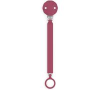 Attache Tétine En Silicone,Attache-Sucette Avec Ruban Plat Et Souple,Pour Bébés +0 Mois,Clip Avec Plaque En Soft-Silicone,Pour La Sucette Wonder,Magenta