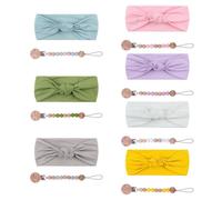 Attache-Tétine En Silicone Pour Bébé, 2 Pièces, Attache-Sucette, Chaîne, N¿Ud Papillon, Perles Sans Bpa, Factice, Porte-Anneau De Dentition, Bandeau Pour Inf