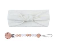 Attache-Tétine En Silicone Pour Bébé, 2 Pièces, Attache-Sucette, Chaîne, Noeud Papillon, Perles Sans Bpa, Factice, Porte-Anneau De Dentition, Bandeau G99c