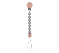 Attache-Tétine En Silicone Pour Bébé, Clip De Sucette, Chaîne De Support De Sucette, Perle De Hêtre, Jouet De Dentition Pour Bébés Filles Et Garçons, Jeu À Mâcher