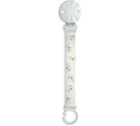 Attache-Tétine En Tissu Pour Bébé,Ruban Doux Et Flexible,Chaîne-Pince Avec Clip. Compatible Avec Toutes Les Sucettes À Anneau,+0 Mois,Convient Nouveau-Nés,Poetry Bleu