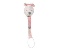 Attache-tétine en velours souris - lilibelle rose TU