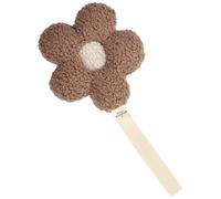 Attache tétine fleur moumoute beige-ecru