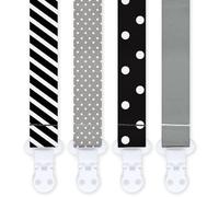 Attache Tétine Kit pour Bébé, Lot de 4 Accroche Tetine, Attache Sucette Multicolore pour Bébé Garçon et Fille, Pacifier Clip Chain (B)